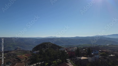 The landscape of Sant'Angelo Limosano, a small town in Molise, Italy.
