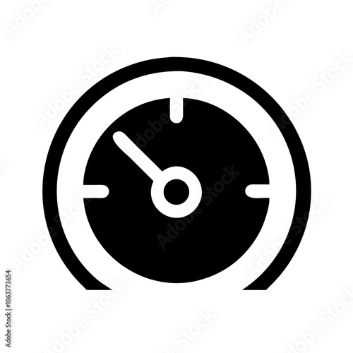 Speedometer gauge icon representing performance and efficiency. Perfect for tech blogs, automotive sites, and articles on website speed optimization or business productivity.