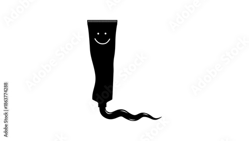 medicine for diarrhea, black isolated silhouette