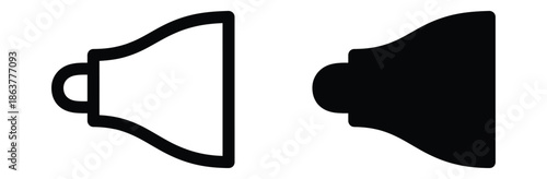 Megaphone icons for communication and announcement,Megaphone icons set. Loudspeaker megaphone vector icons. Advertising concept. Megaphone icon, loud speaker icon. Set of announcement icons.