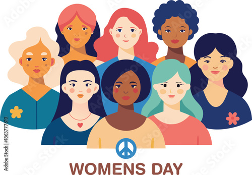 Diverse group of women celebrating together on international women s day with unity and solidarity