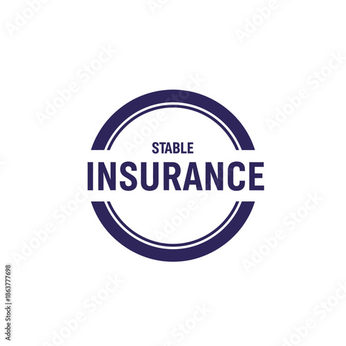Stable Insurance Firm Logo Design Concept with Circular Emblem