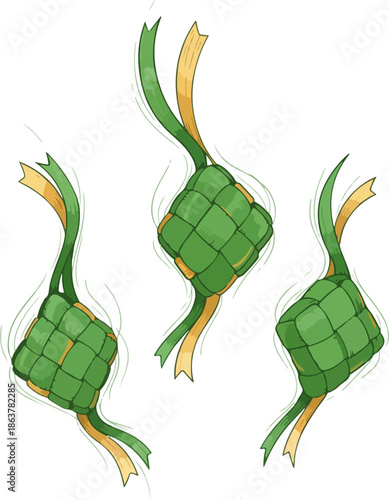 Ketupat illustration for Hari Raya