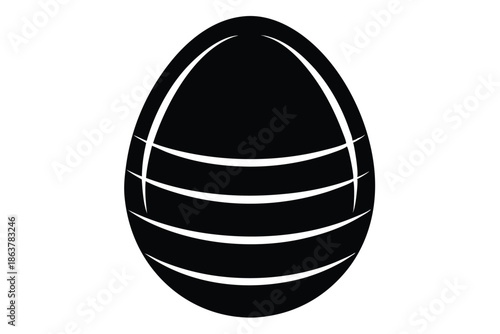 egg silhouette line art vector illustration