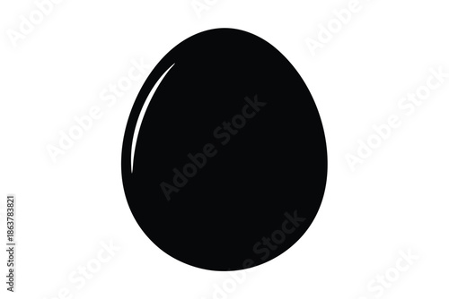egg silhouette line art vector illustration