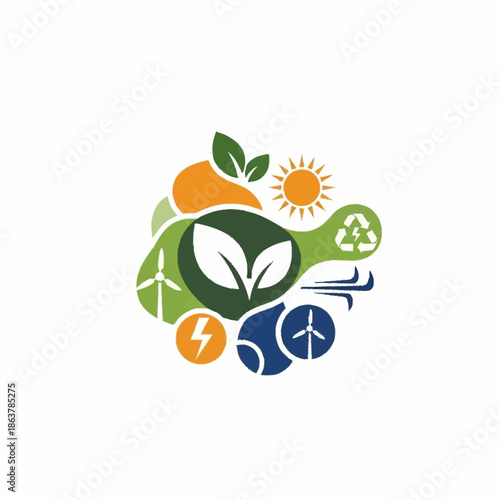 Renewable Energy Sources and Green Technology Concept.