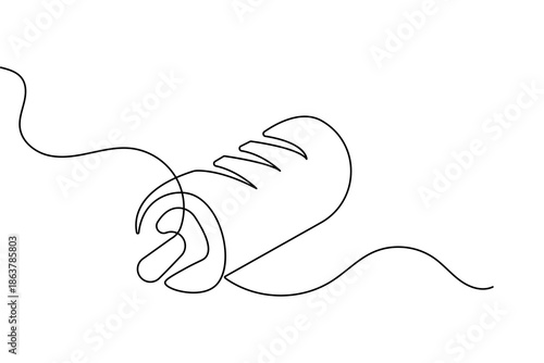 Cake food icon continuous one line drawing and minimalist style isolate outline vector illustration