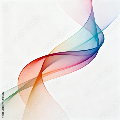 Colorful flowing ribbon design