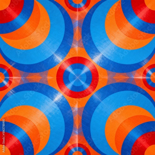Colorful concentric circle pattern