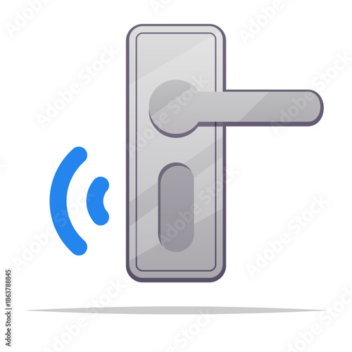 Smart door handle vector isolated illustration