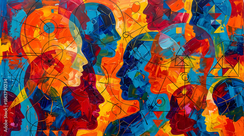 Abstract group psychology and social behavior