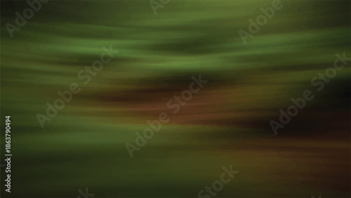 Blurry green landscape with abstract motion and vibrant colors