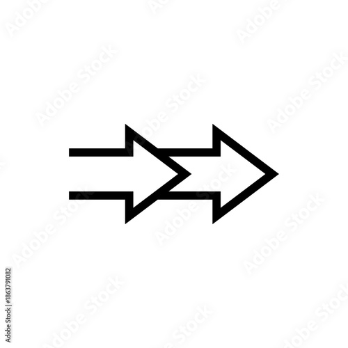 Cuadro en lienzo Two arrows pointing in the same direction