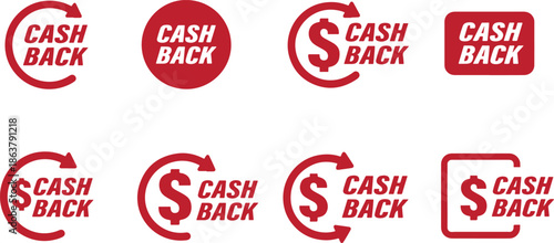 Cashback Money Refund Rebate And Offer Label Vector