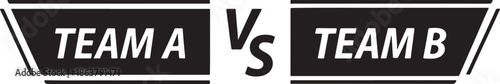 Versus Competition Team Battle And Challenge Banner Vector