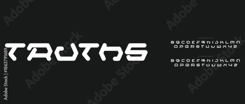 Modern display condensed font vector