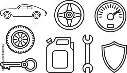 Essential car maintenance symbols