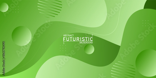 Abstract green background concept design with overlapping waveform pattern. Vector eps10.