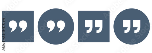 Quote mark in . Quotation symbol. Remark sign in Quote mark on transparent background. Quoted sign . Vector Illustration. Quote mark line vector icon set. Quotations, Set of quote mark.