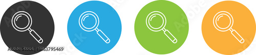 Fotografía A set of colorful magnifying glass icons