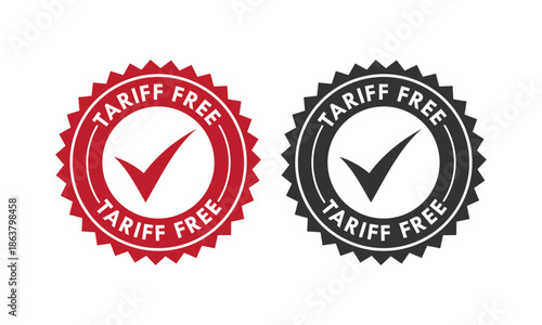 Tariff free design logo template illustration