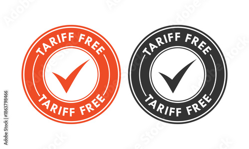 Tariff free design logo template illustration