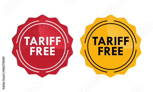 Tariff free design logo template illustration