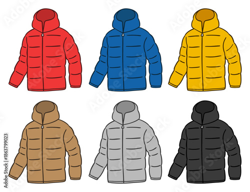 フード付きダウンジャケット