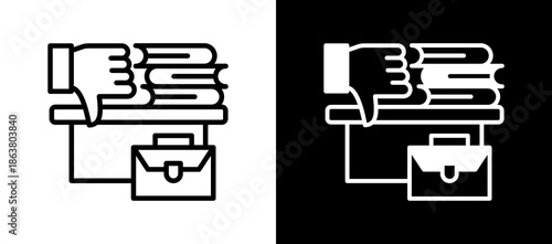 Job Dissatisfaction whiteblack icon