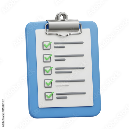 Clipboard with checklist icon showing completed tasks.