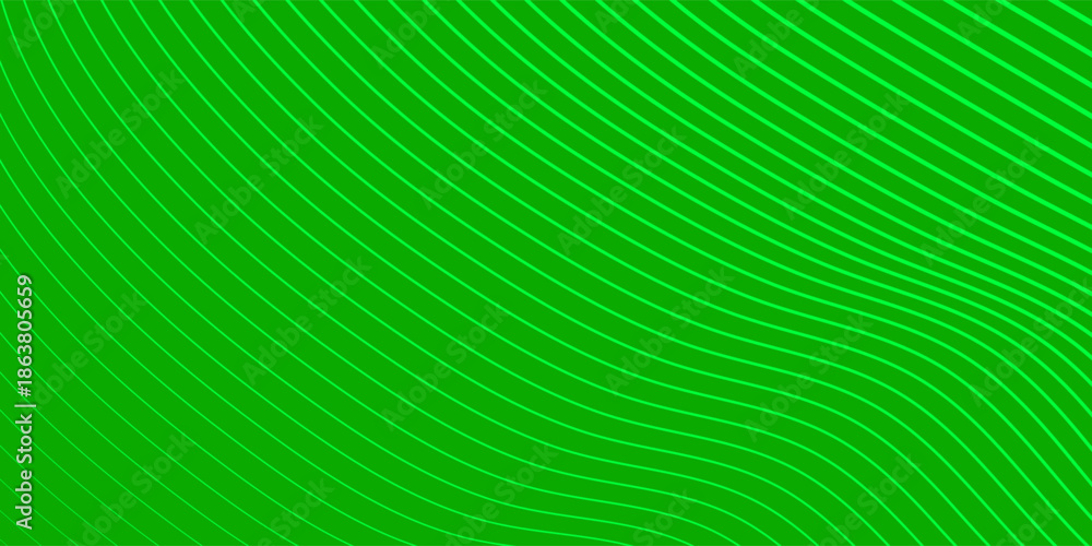 Fototapeta premium Smooth stylish abstract green wave background vector
