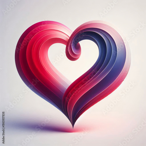 Colorful Paper Heart Artwork