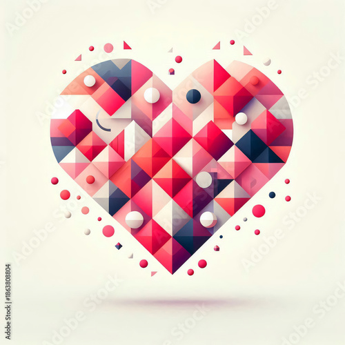 Geometric Heart Shape Close-Up