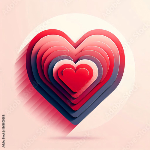 Colorful Paper Heart Artwork