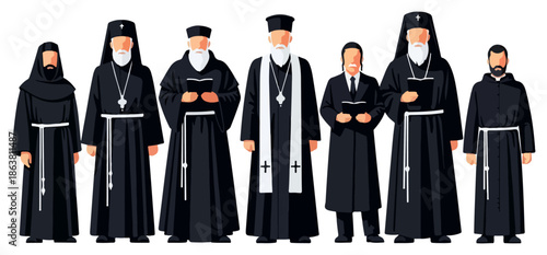 Group of Clergy Members Standing Together.