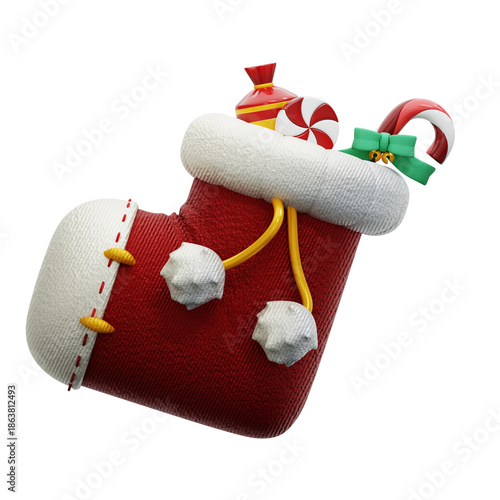 Christmas Sock 3D Icon