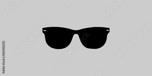 Black Sunglasses Vector Illustration. Glasses Icon Image