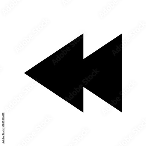 Rewind Button Icon for Media Player UI Transparent PNG