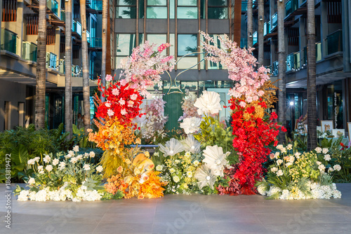 Grand Floral Arch for Luxury Outdoor Wedding Ceremony