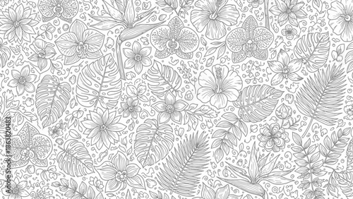 Intricate Floral Pattern with Delicate Details.