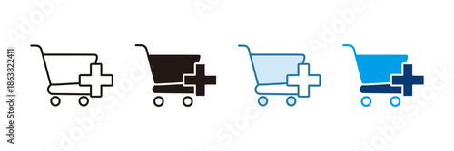 Add To Cart Icon Set Multiple Style Collection