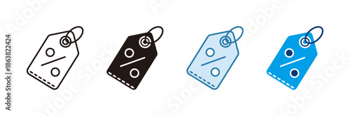 Discount Offer Icon Set Multiple Style Collection