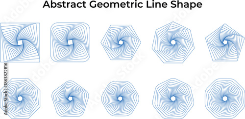 Abstact Geometric Line Shape
