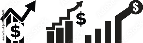 Financial growth and investment icons