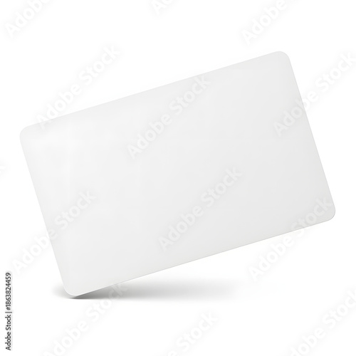 Laminated membership card on white background, identification concept
