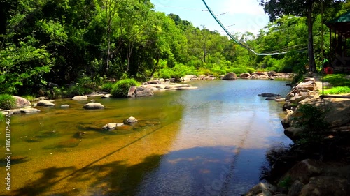 Mountain river.

Rocks and boulders of the mountain river of the BAHO Falls near Nha Trang in Vietnam. Video with sound. 