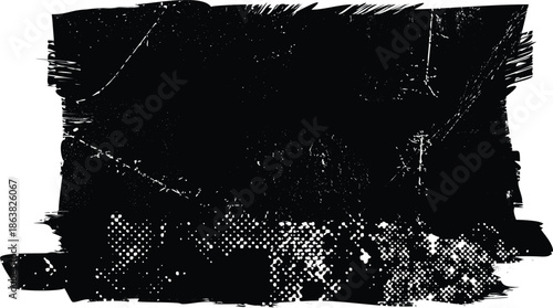 Grunge Paint Roller . Vector brush Stroke . Distressed banner . Black stripes isolated. paintbrush collection . Modern Textured shape . Dry border in Black . Bulge lines
