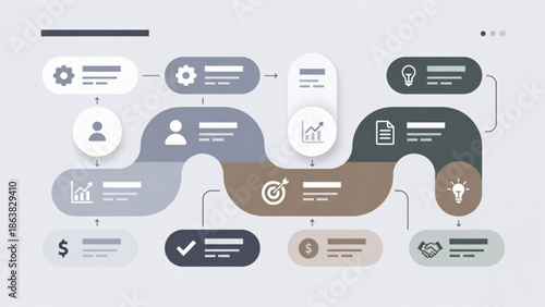 Business Workflow Infographic Elements