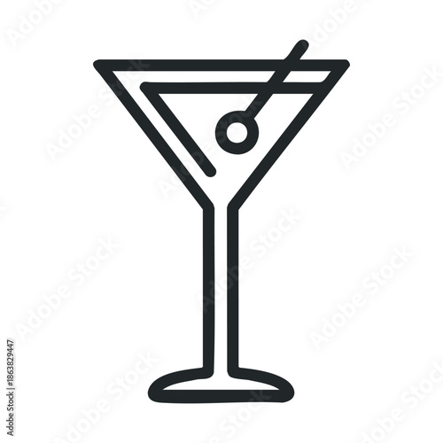 Classic cocktail glass design for elegant gatherings and events