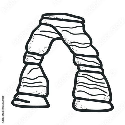 Rock arch formation as a natural wonder in desert landscape